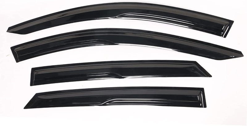 WONSABON Tape-On Window Visors Deflectors Rain Guards 4 Piece Set ‎Compatible with 2006-2011 Honda Civic 94944 - Image 2